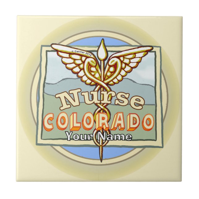 Carreau Infirmière du Colorado Caducée  (Devant)