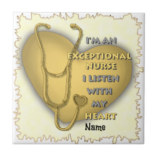 Carreau Infirmière exceptionnelle à coeur jaune