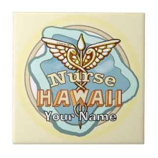 Carreau Infirmière Hawaï tuile Caducée