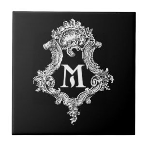Carreau Initiale de monogramme de M