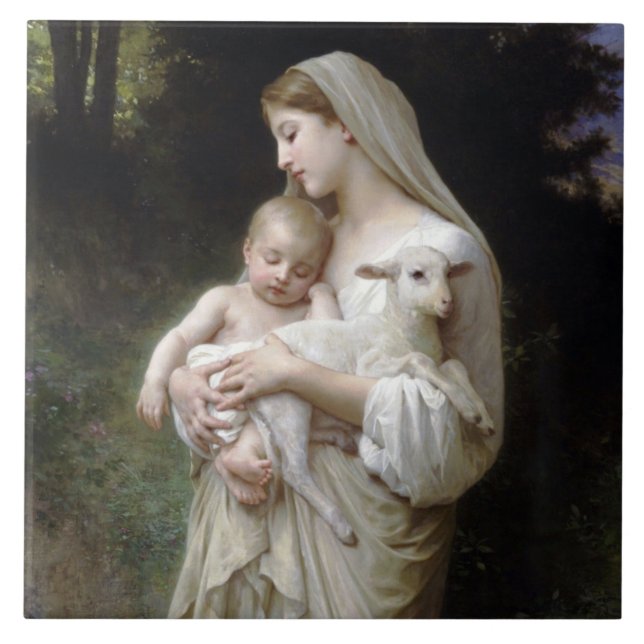 Carreau Innocence (Madonna et Enfant), Bouguereau (Devant)