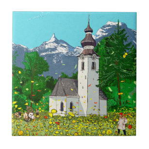 Carreau Innsbruck Autriche Paysage Art Whimsical