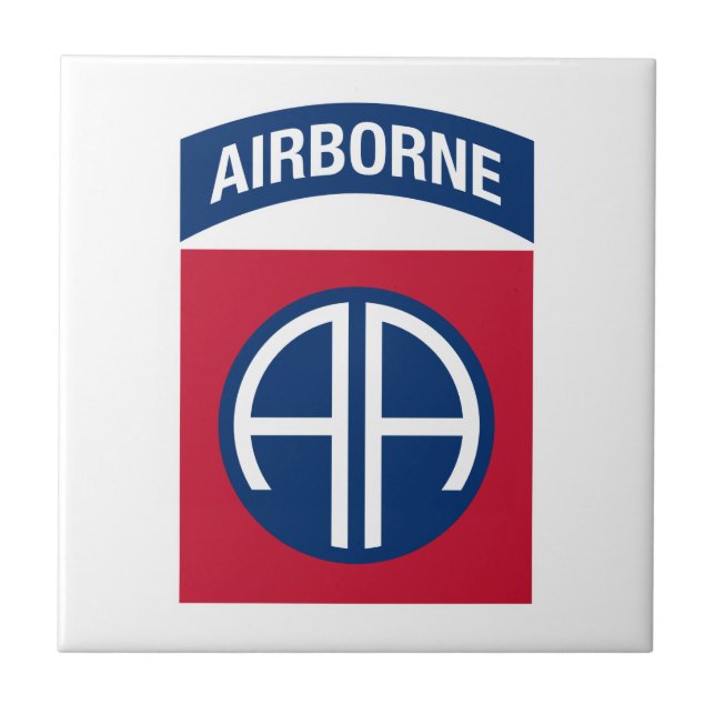 Carreau Insigne de la 82e division aéroportée Vétéran mili (Devant)