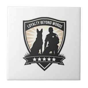 Carreau Insigne de police K9 vintage Loyalty Beyond Words