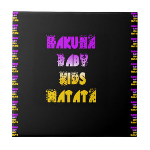 Carreau Inspiration violet et or fantaisie Hakuna Matata