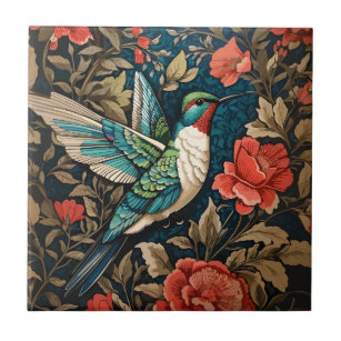 Carreau Inspiré par l'élégant colibri William Morris volan