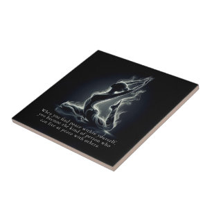 Carreau Instructeur de Yoga Reiki Pose King Pigeon à une j