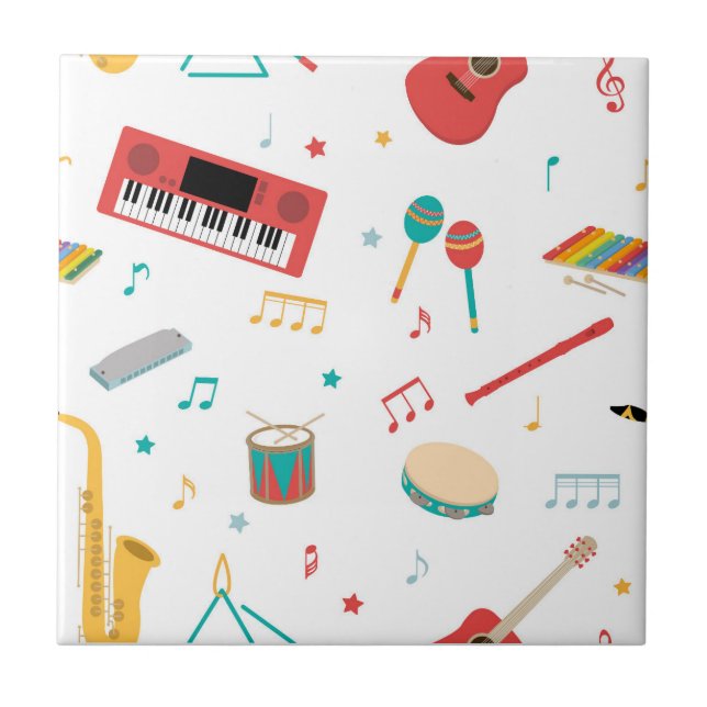 Carreau Instruments de musique Thème musical Motif (Devant)