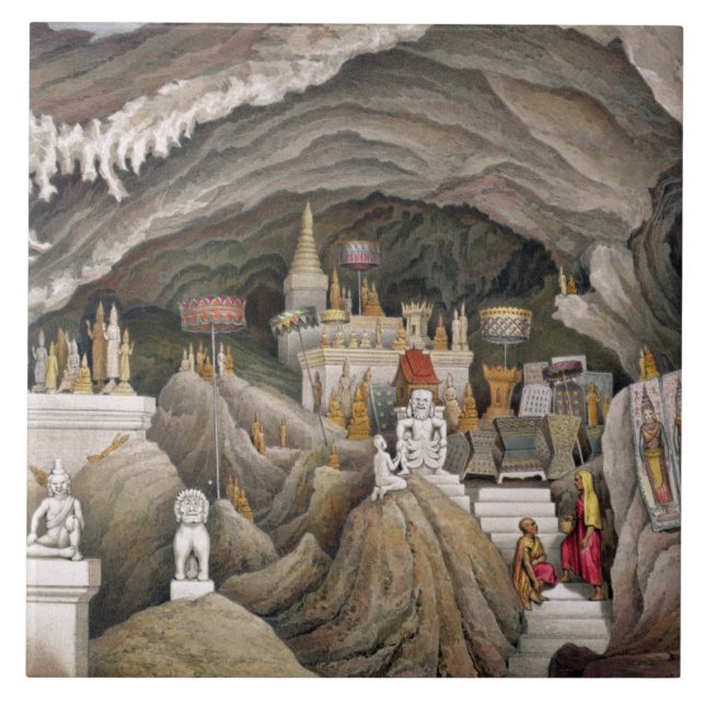 Carreau Intérieur de la grotte de Nam Hou, les Laotiens, (Devant)