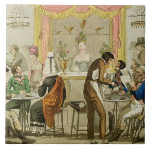 Carreau Intérieur d'un café, pub. pour William Pearm