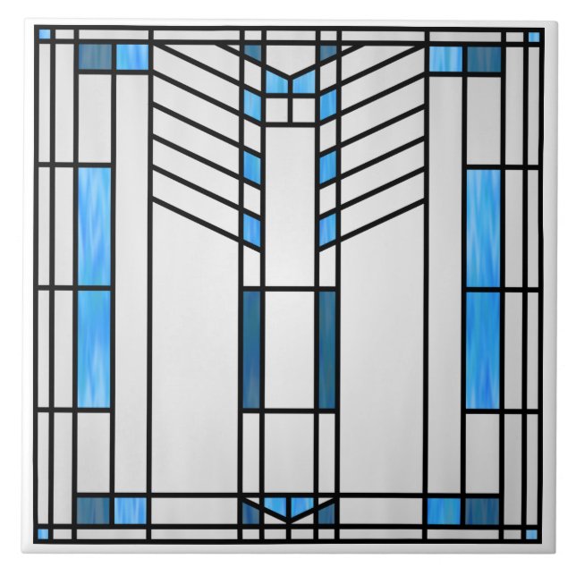 Carreau Interprétation du style scolaire des Prairies no 1 (Devant)