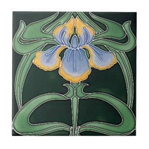Carreau - Iris Art Nouveau
