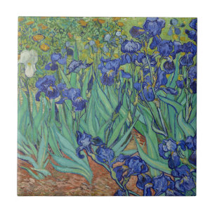 Carreau Iris bleus floraux célèbres de Van Gogh, peinture