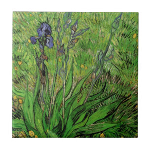 Carreau Iris de Vincent van Gogh, Fleurs de jardin vintage