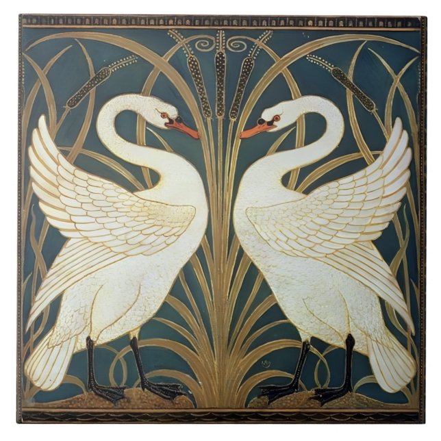 Carreau Iris Et Les Cygnes De Ruée Walter Crane Swans (Devant)
