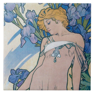 Carreau Iris (Quatre Fleurs), Alphonse Mucha