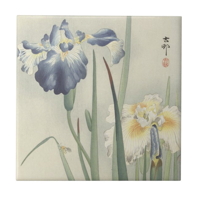 Carreau Irises par Ohara Koson (Devant)