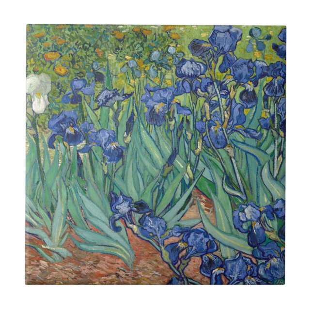 Carreau Irises par Van Gogh (Devant)