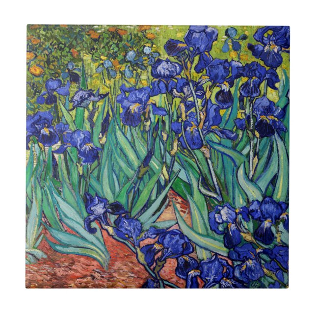 Carreau Irises par Vincent van Gogh (Devant)