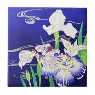 Carreau Irises, tableau de Kogyo Tsukioka