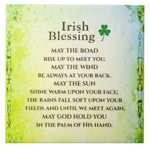Carreau Irish Blessing, que la route monte pour vous renco
