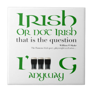 Carreau Irish ou non Irish St Patrick's Day Carrelage blan