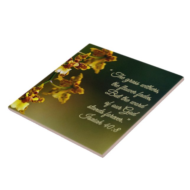 Carreau Isaïe 40:8 Inspirationnel (Côté)