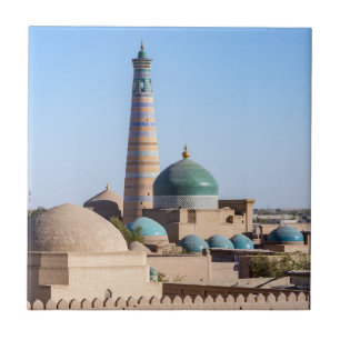 Carreau Islam Khodja Minaret et mosquée - Khiva, Ouzbékist