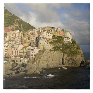 Carreau Italie, Cinque Terre, Manarola. Village sur une fa