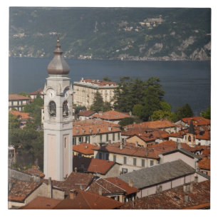 Carreau Italie, province de Côme, Menaggio. Vue de la vill