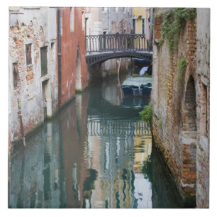 Carreau Italie, Venise, reflets et petit pont de