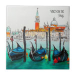 Carreau Italie Voyage - VENICE aquarelle souvenir<br><div class="desc">Italie Voyage - VENICE aquarelle tuile souvenir</div>