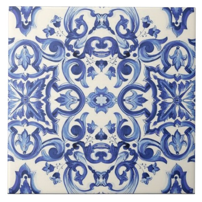 Carreau Italien Bleu Moderne  La Dolce vita (Devant)
