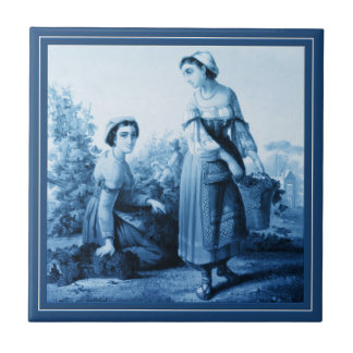 Carreau Italien Vintage Rome 1873 Carrelage de style Bleu