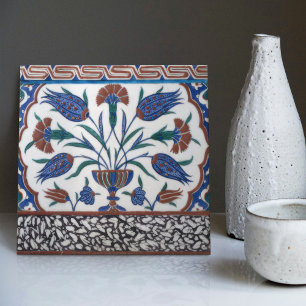 Carreau Iznik Topkapi Palais Rouge Vert Bleu