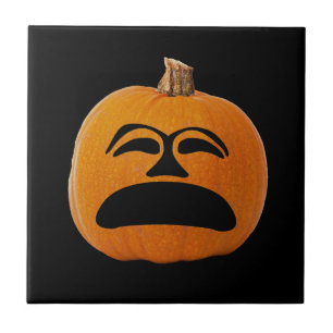 Carreau Jack o' Lantern Malheureux Face, Citrouille d'Hall
