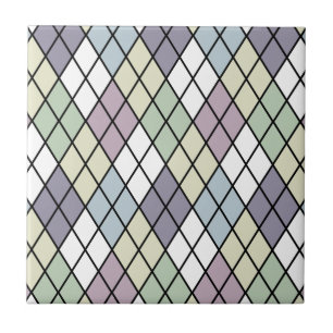 Carreau Jacquard des diamants Pastel