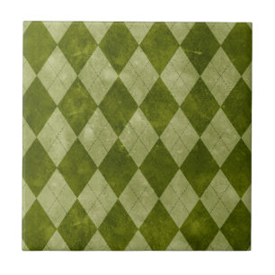 Carreau Jacquard vert Mossy classique Motif géométrique