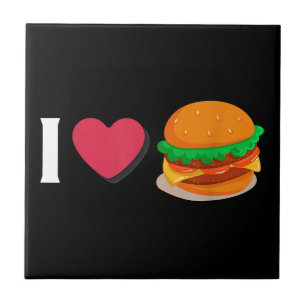 Carreau J'adore Burger Cheeseburger Manger Malsain