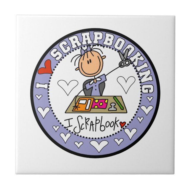 Carreau J'adore le scrapbooking (Devant)