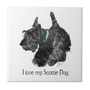 Carreau J'adore mon chien Scottie