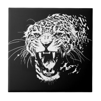 Carreau Jaguar noir et blanc