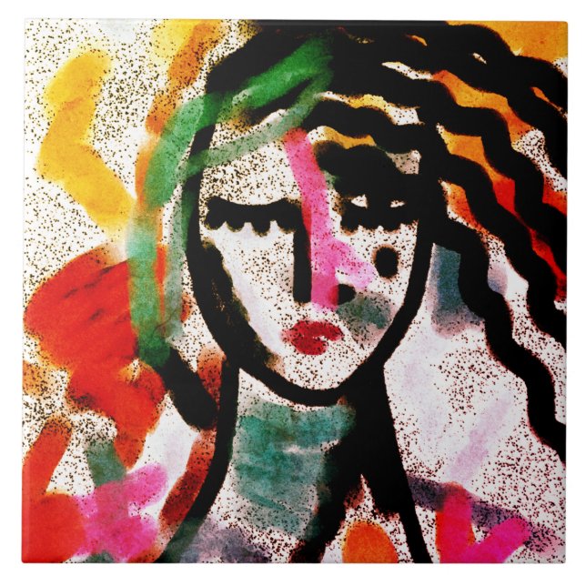 Carreau J'ai besoin d'un Vaca original art Abstrait (Devant)