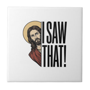 Carreau J'ai vu ce dessin graphique religieux amusant_1
