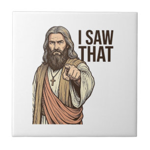 Carreau J'ai vu ce pointage religieux vintage gravure Sh