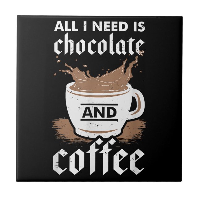 Carreau J'Aime Le Chocolat Et Le Café (Devant)