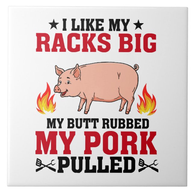 Carreau J'Aime Mes Racks Big BBQ, Citation De Porc (Devant)