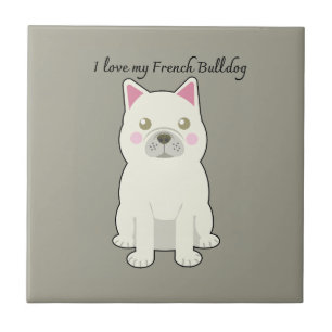 Carreau J'aime mon Bouledogue Français