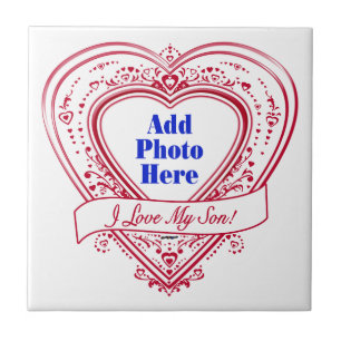 Carreau J'Aime Mon Fils ! Photo Red Hearts