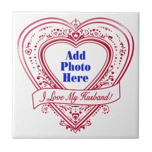 Carreau J'Aime Mon Mari ! Photo Red Hearts
